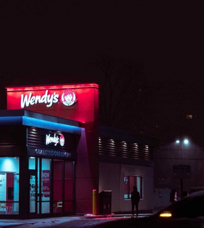 wendys advertisement sign