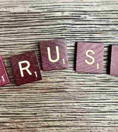 trust spelled out in scrabble letters