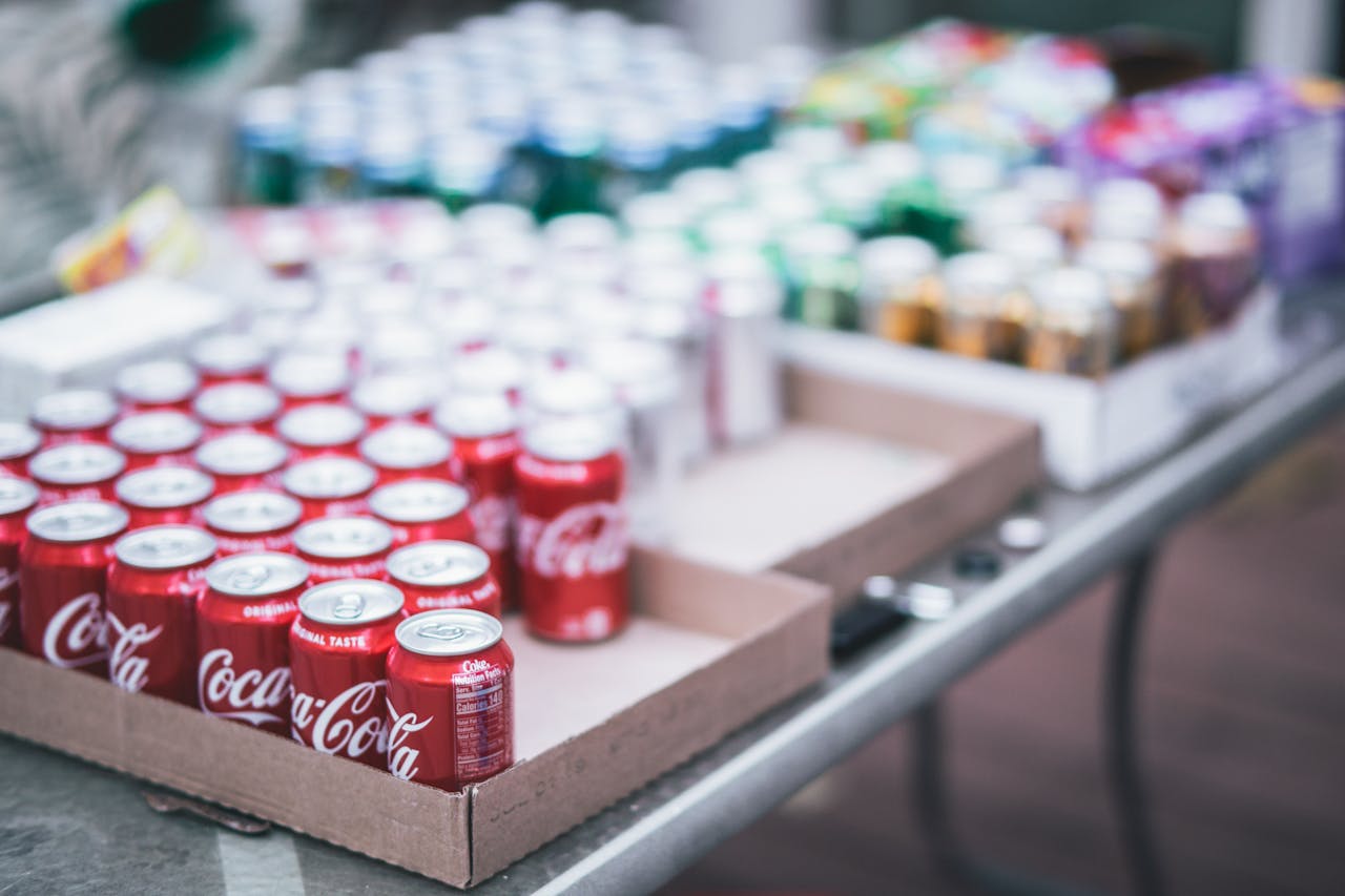 Soda cans - consumer packaged goods