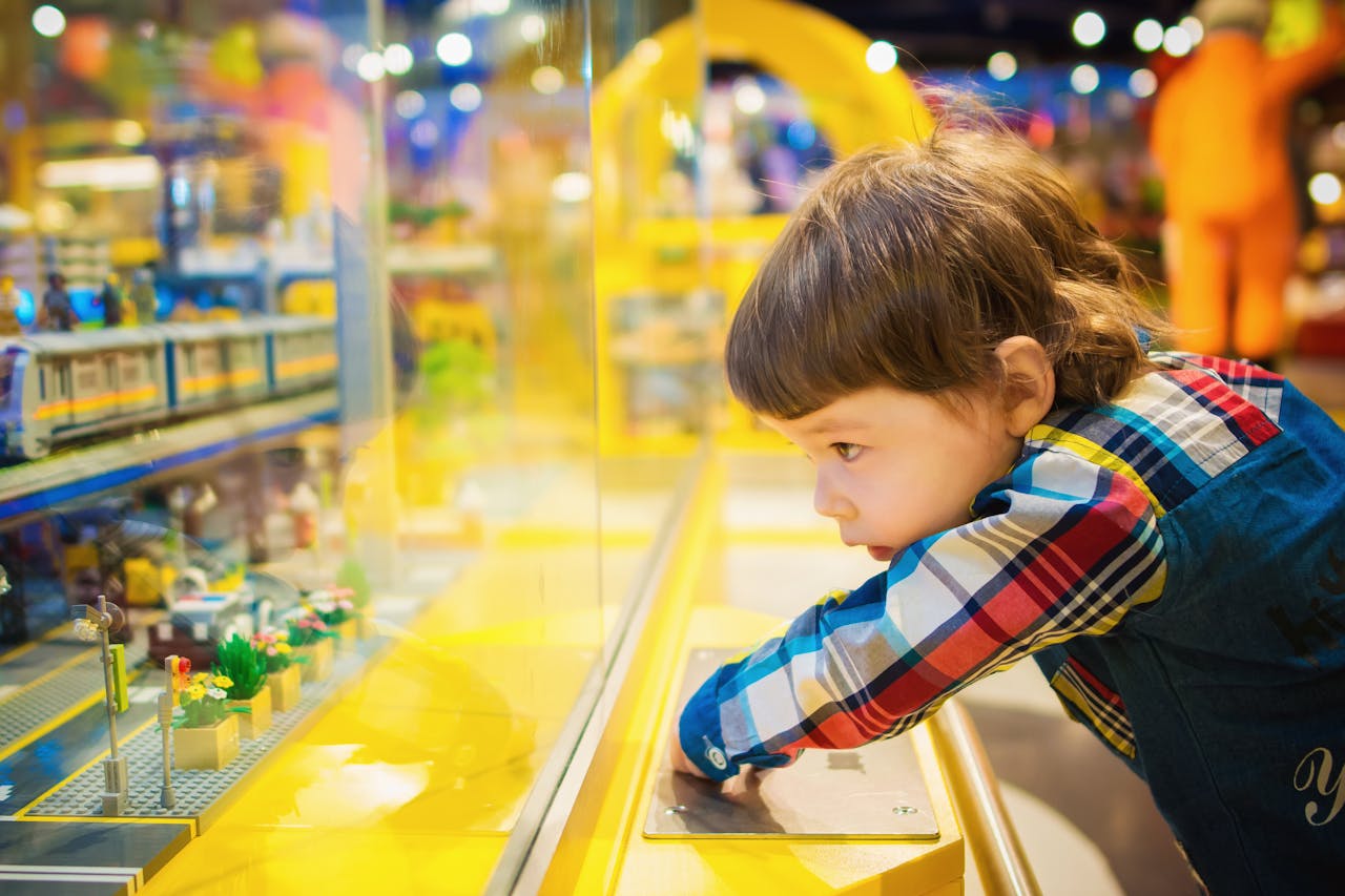 child in toy store